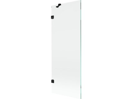 Mexen Lunar 1-krídlová vaňová zástena 70 x 150 cm, transparentná, čierna - 897-070-000-70-00