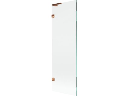 Mexen Lunar L 1-krídlová vaňová zástena 60 x 150 cm, transparentná, ružové zlato - 897L-060-000-60-00