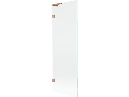 Mexen Lunar L 1-krídlová vaňová zástena 60 x 150 cm, transparentná, brúsená meď - 897L-060-000-65-00
