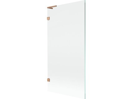 Mexen Lunar L 1-krídlová vaňová zástena 90 x 150 cm, transparentná, brúsená meď - 897L-090-000-65-00