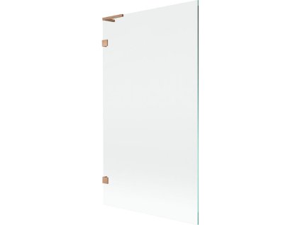 Mexen Lunar L 1-krídlová vaňová zástena 100 x 150 cm, transparentná, brúsená meď - 897L-100-000-65-00