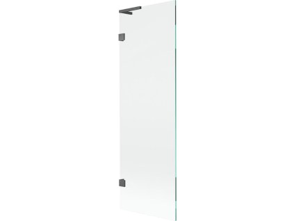 Mexen Lunar L 1-krídlová vaňová zástena 60 x 150 cm, transparentná, pištoľovo šedá kartáčovaná - 897L-060-000-66-00