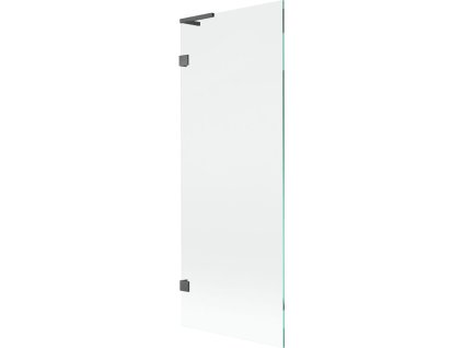 Mexen Lunar L 1-krídlová vaňová zástena 70 x 150 cm, transparentná, pištoľovo šedá kartáčovaná - 897L-070-000-66-00