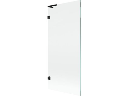 Mexen Lunar L 1-krídlová vaňová zástena 80 x 150 cm, transparentná, čierna - 897L-080-000-70-00