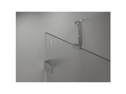 Mexen Lunar pravostranná 2-krídlová vaňová zástena 90 x 150 cm, transparentná, chróm - 897-090-100-01-00-P