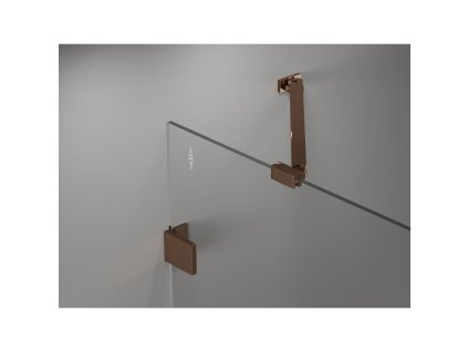 Mexen Lunar pravá 2-krídlová vaňová zástena 140 x 150 cm, transparentná, ružové zlato - 897-140-100-60-00-P