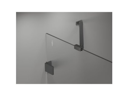 Mexen Lunar pravostranná 2-krídlová vaňová zástena 130 x 150 cm, transparentná, pištoľový kov - 897-130-100-95-00-P