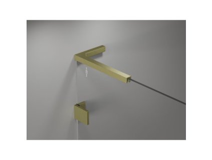 Mexen Lunar L pravá 2-krídlová vaňová zástena 90 x 150 cm, transparentná, brúsené zlato - 897L-090-100-55-00-P