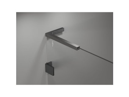 Mexen Lunar L pravá 2-krídlová vaňová zástena 90 x 150 cm, transparentná, pištoľovo šedá kartáčovaná - 897L-090-100-66-00-P