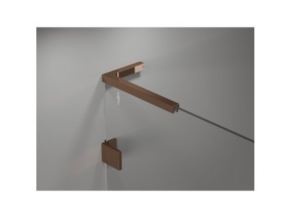 Mexen Lunar L 2-krídlová vaňová zástena ľavá 110 x 150 cm, transparentná, ružové zlato - 897L-110-100-60-00-L