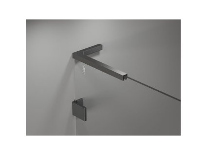 Mexen Lunar L 2-krídlová vaňová zástena ľavá 80 x 150 cm, transparentná, pištoľový kov - 897L-080-100-95-00-L