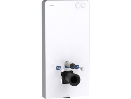 Pneumatický stojan na WC Mexen Tex Air G na povrch, biele sklo - 61150A-20