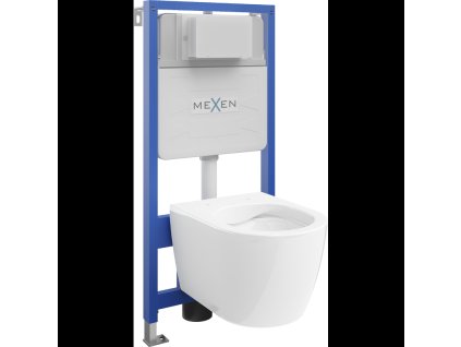 Mexen WC predstenová inštalačná súprava Fenix Slim s WC misou Carmen, biely lesk - 6103388XX00