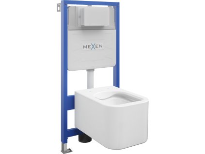 Mexen WC predstenová inštalačná súprava Fenix Slim s WC misou Elis, biely lesk - 6103391XX00