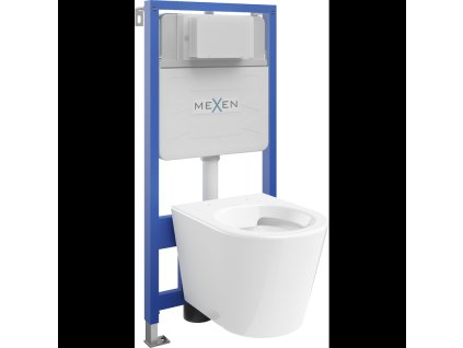 Mexen WC predstenová inštalačná súprava Fenix Slim s WC misou Rico, biely lesk - 6103372XX00