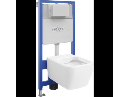 Mexen WC predstenová inštalačná súprava Fenix Slim s WC misou Stella, biely lesk - 6103368XX00