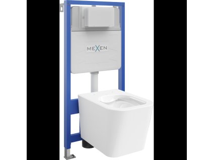 Mexen WC predstenová inštalačná súprava Fenix Slim s WC misou Teo, biely lesk - 6103385XX00