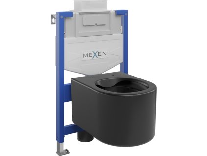 Mexen WC predstenová inštalačná súprava Fenix XS-U s WC misou Sofia, čierna matná - 6853354XX85