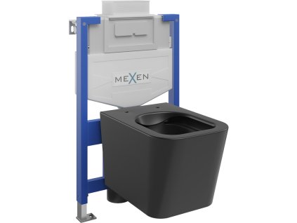 Mexen WC predstenová inštalačná súprava Fenix XS-U s WC misou Teo, čierna matná - 6853385XX85