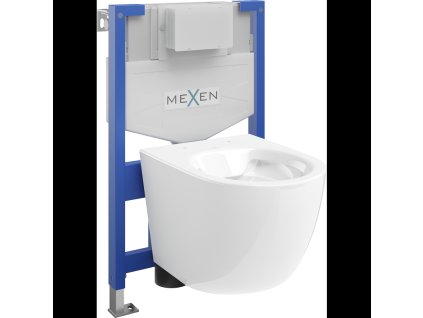 Mexen WC predstenový inštalačný set Fenix XS-F s WC misou Lena, biely lesk - 6803322XX00