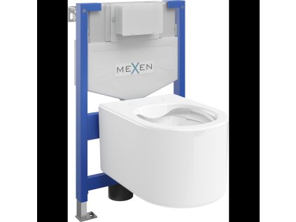 Mexen WC predstenová inštalačná súprava Fenix XS-F s WC misou Sofia, biely lesk - 6803354XX00
