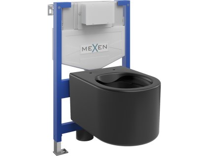 Mexen WC predstenová inštalačná súprava Fenix XS-F s WC misou Sofia, čierna matná - 6803354XX85