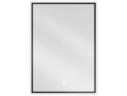 Mexen Erma osvetlené kúpeľňové zrkadlo 50 x 70 cm, LED 6000K, antipara, čierny rám - 9814-050-070-611-70