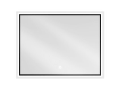 Mexen Erma osvetlené kúpeľňové zrkadlo 80 x 60 cm, LED 6000K, antipara, čierny rám - 9814-080-060-611-70
