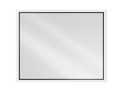Mexen Erma osvetlené kúpeľňové zrkadlo 100 x 80 cm, LED 6000K, antipara, čierny rám - 9814-100-080-611-70
