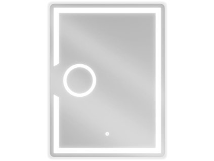 Mexen Onyx osvetlené kúpeľňové zrkadlo s kozmetickým zrkadlom 60 x 80 cm, LED 6000K, antipar - 9813-060-080-611-00