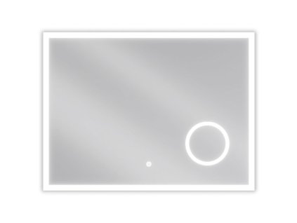 Mexen Kala osvetlené kúpeľňové zrkadlo s kozmetickým zrkadlom 80 x 60 cm, LED 6000K, antipar - 9820-080-060-611-00
