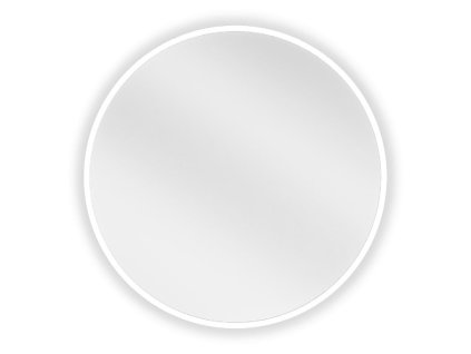 Mexen Loft okrúhle kúpeľňové zrkadlo 40 cm, biely rám - 9850-040-040-000-20