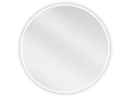 Mexen Loft okrúhle kúpeľňové zrkadlo 60 cm, biely rám - 9850-060-060-000-20
