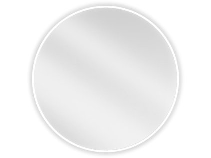 Mexen Loft okrúhle kúpeľňové zrkadlo 70 cm, biely rám - 9850-070-070-000-20