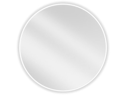 Mexen Loft okrúhle kúpeľňové zrkadlo 80 cm, biely rám - 9850-080-080-000-20