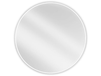 Mexen Loft okrúhle kúpeľňové zrkadlo 90 cm, biely rám - 9850-090-090-000-20