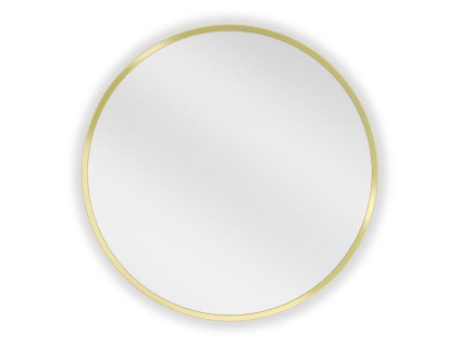 Mexen Loft okrúhle kúpeľňové zrkadlo 35 cm, zlatý rám - 9850-035-035-000-50