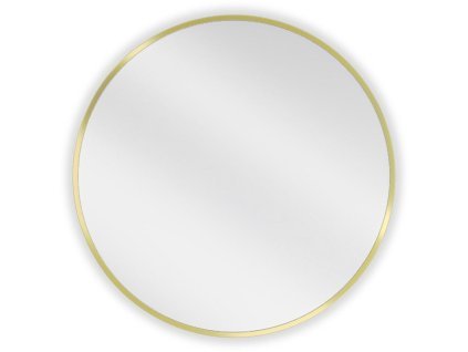 Mexen Loft okrúhle kúpeľňové zrkadlo 65 cm, zlatý rám - 9850-065-065-000-50