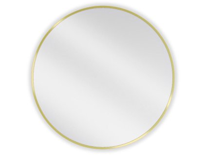 Mexen Loft okrúhle kúpeľňové zrkadlo 70 cm, zlatý rám - 9850-070-070-000-50