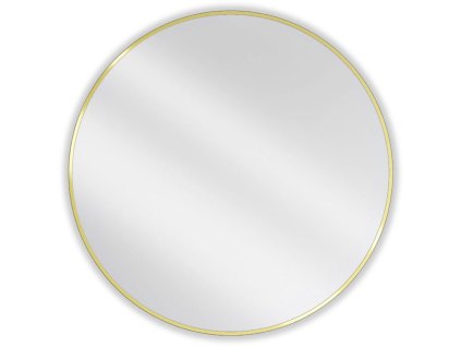 Mexen Loft okrúhle kúpeľňové zrkadlo 90 cm, zlatý rám - 9850-090-090-000-50