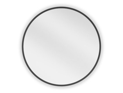 Mexen Loft okrúhle kúpeľňové zrkadlo 55 cm, čierny rám - 9850-055-055-000-70