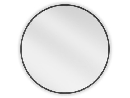 Mexen Loft okrúhle kúpeľňové zrkadlo 60 cm, čierny rám - 9850-060-060-000-70