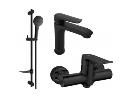 Mexen Pecos DF05 sprchová súprava, čierna - 72704DF05-70