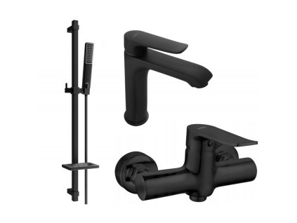 Mexen Pecos DQ72 sprchová súprava, čierna - 72704DQ72-70