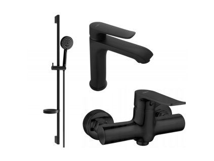 Mexen Pecos DS75 sprchová súprava, čierna - 72704DS75-70
