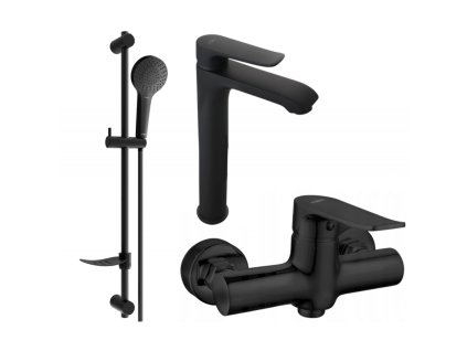 Mexen Pecos DF05 sprchová súprava, čierna - 72714DF05-70