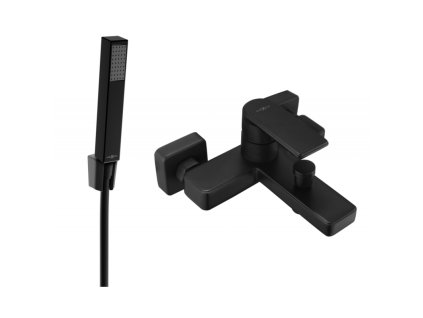 Mexen Mino R77 vaňová batéria so sprchovou súpravou, čierna - 7243R77-70