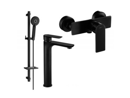 Mexen Alfa DQ40 sprchová súprava, čierna - 745714DQ40-70