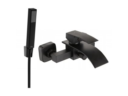 Mexen Aries R77 vaňová batéria so sprchovou súpravou, čierna - 74483R77-70