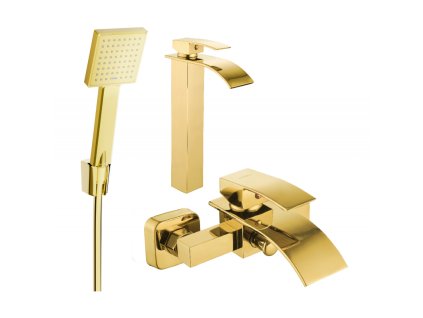 Kúpeľňová súprava Mexen Aries R45, zlatá - 744813R45-50